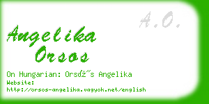 angelika orsos business card